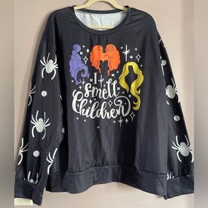 HOCUS POCUS " I smell children"  SANDERSON SISTERS long sleeve sweat shirt